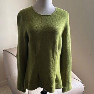 Alexander McQueen Moss Green Crew Neck Sweater